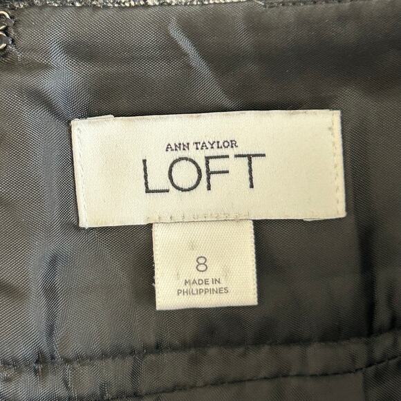 Ann Taylor LOFT Plaid Wool Blend Mini Pencil Skirt, Sz 8 - Picture 4 of 8